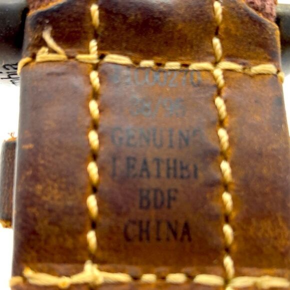 Vintage Columbia Men’s Genuine Leather Brown Belt Size 38/95 42”/44” - Picture 6 of 7